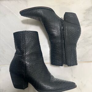 Matisse Caty Black Croc Booties